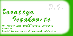 dorottya iszakovits business card